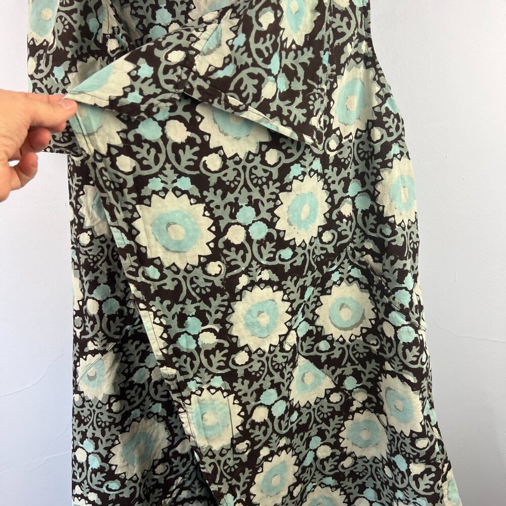 Passementrie Floral Open Front Cotton Sleeveless Cardigan Size Xl Lagenloook — image 3 of 8